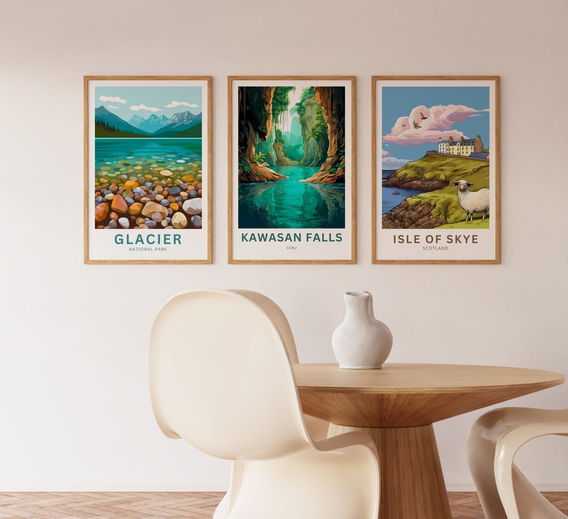 Kawasan Falls Cebu Turquoise Canyon River Personalized Art Poster - Image 3