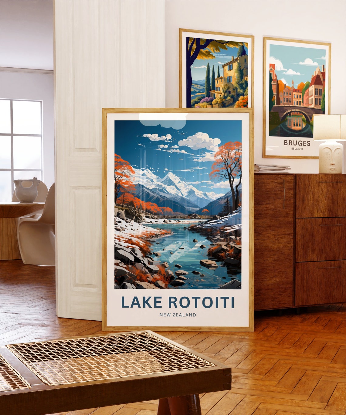 Lake Rotoiti Travel Print Lake Rotoiti Poster New Zealand Wall Art Framed Present Gift New Zealand Present - Image 5