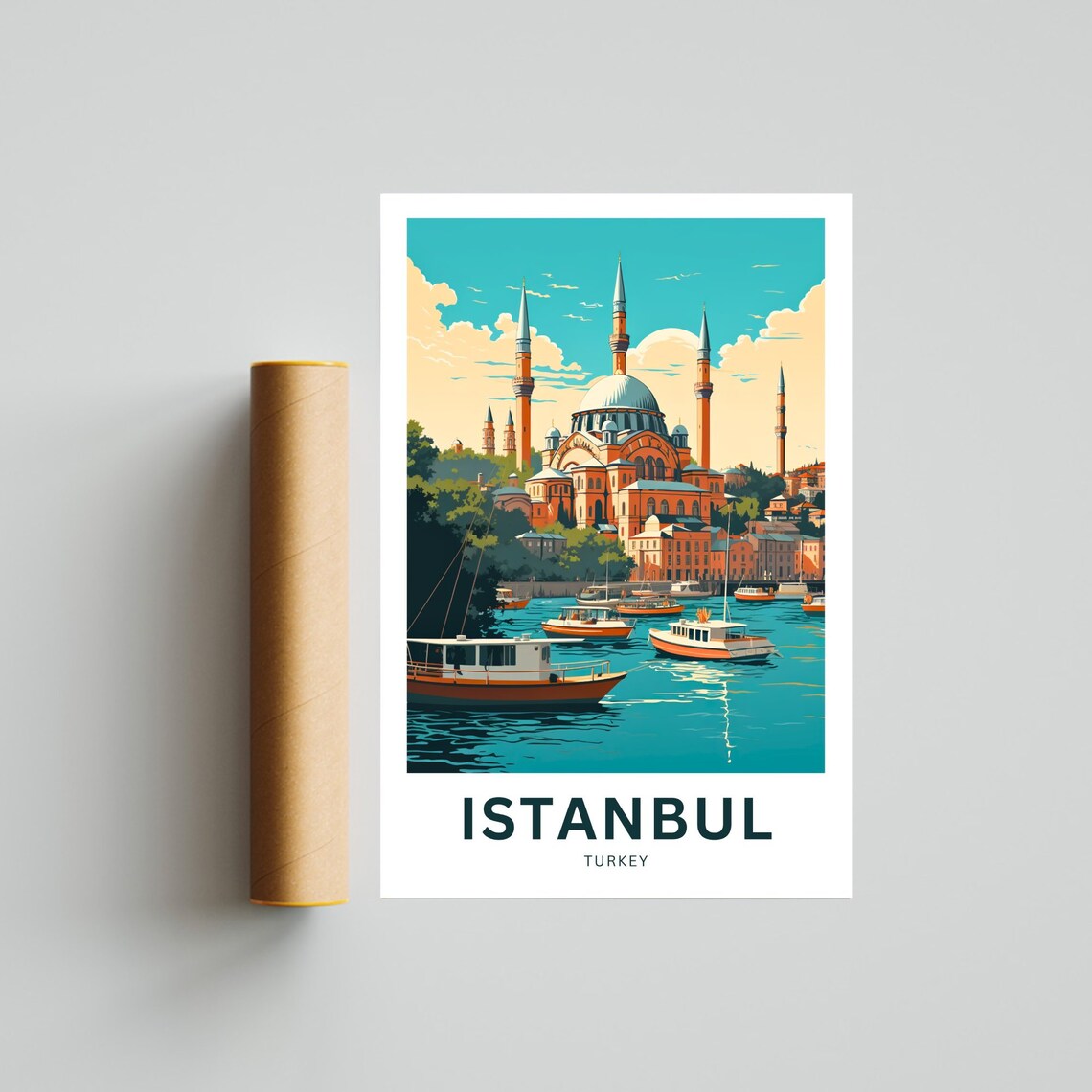 Istanbul Turkey Present Travel Poster - Image 4