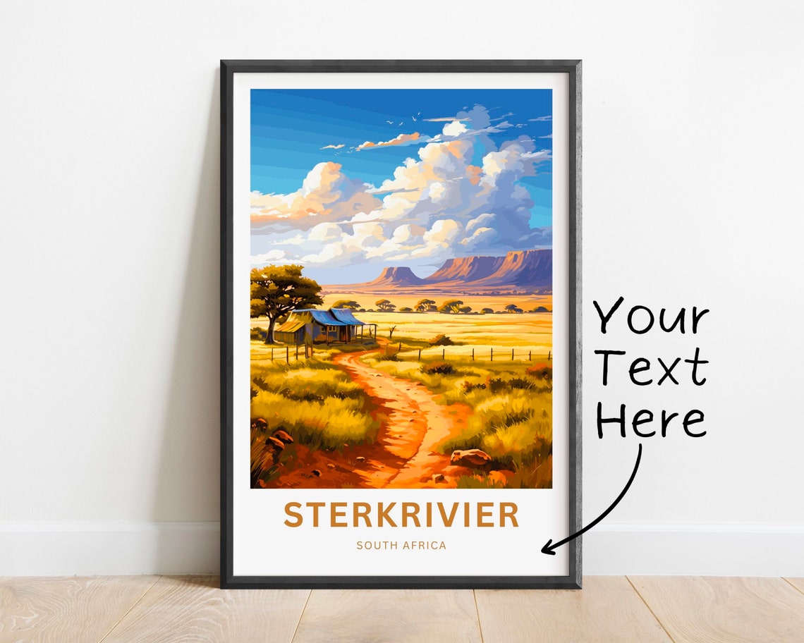 Sterkrivier South Africa Farm Road Personalized Travel Poster