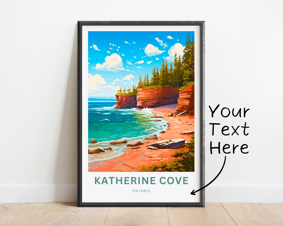 Personalized Katherine Cove Ontario Red Cliff Coastal Gift Poster