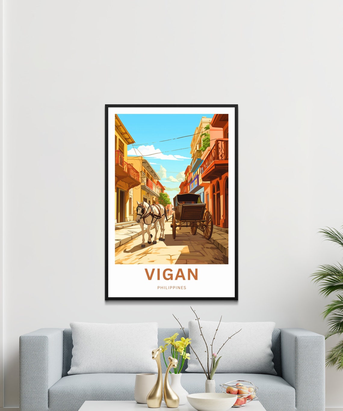 Vigan Philippines Kalesa Horse Carriage Heritage Travel Poster - Image 3