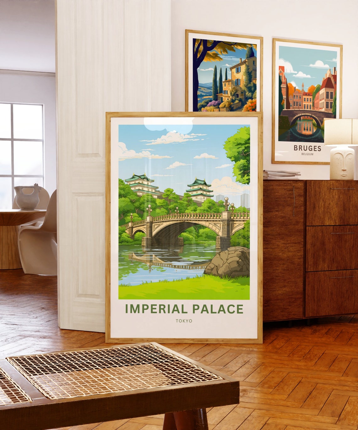 Imperial Palace Tokyo Japan Stone Bridge Over the Moat Poster - Image 5