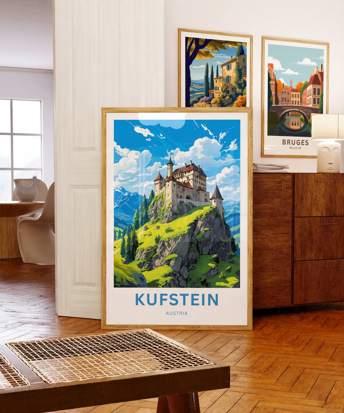 Kufstein Austria Cliff Fortress Alpine Mountain Valley Poster - Image 5