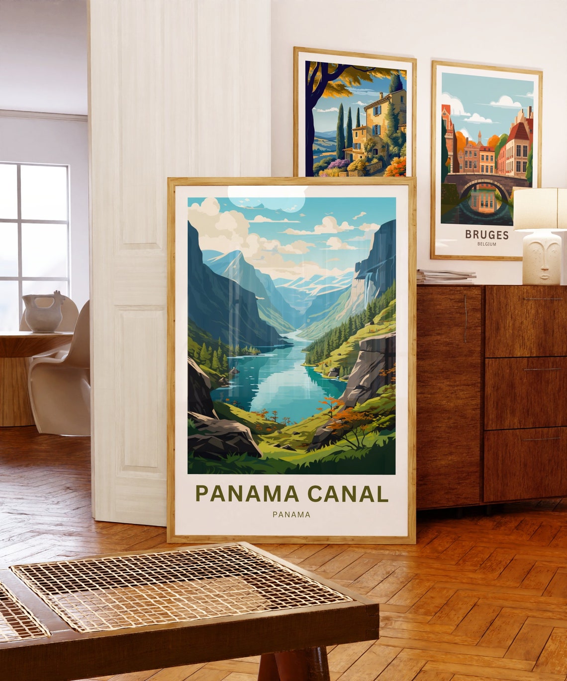 Panama Canal Travel Print Panama Canal Poster Panama Wall Art Framed Present Gift United States Present - Image 5
