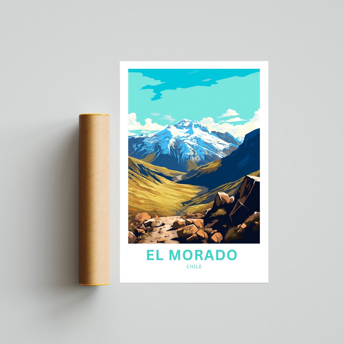 Personalized El Morado Travel Print El Morado Poster Chile Wall Art Framed Present Gift Chile Present - Image 4