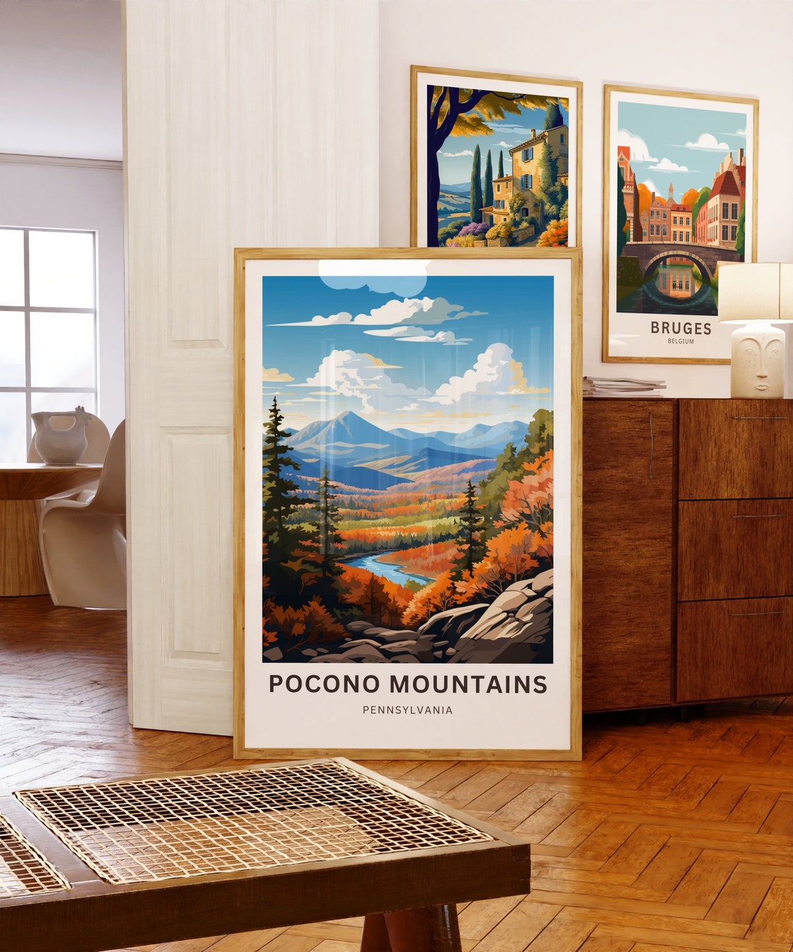 Pocono Mountains Pennsylvania Autumn Valley Personalized Poster - Image 5