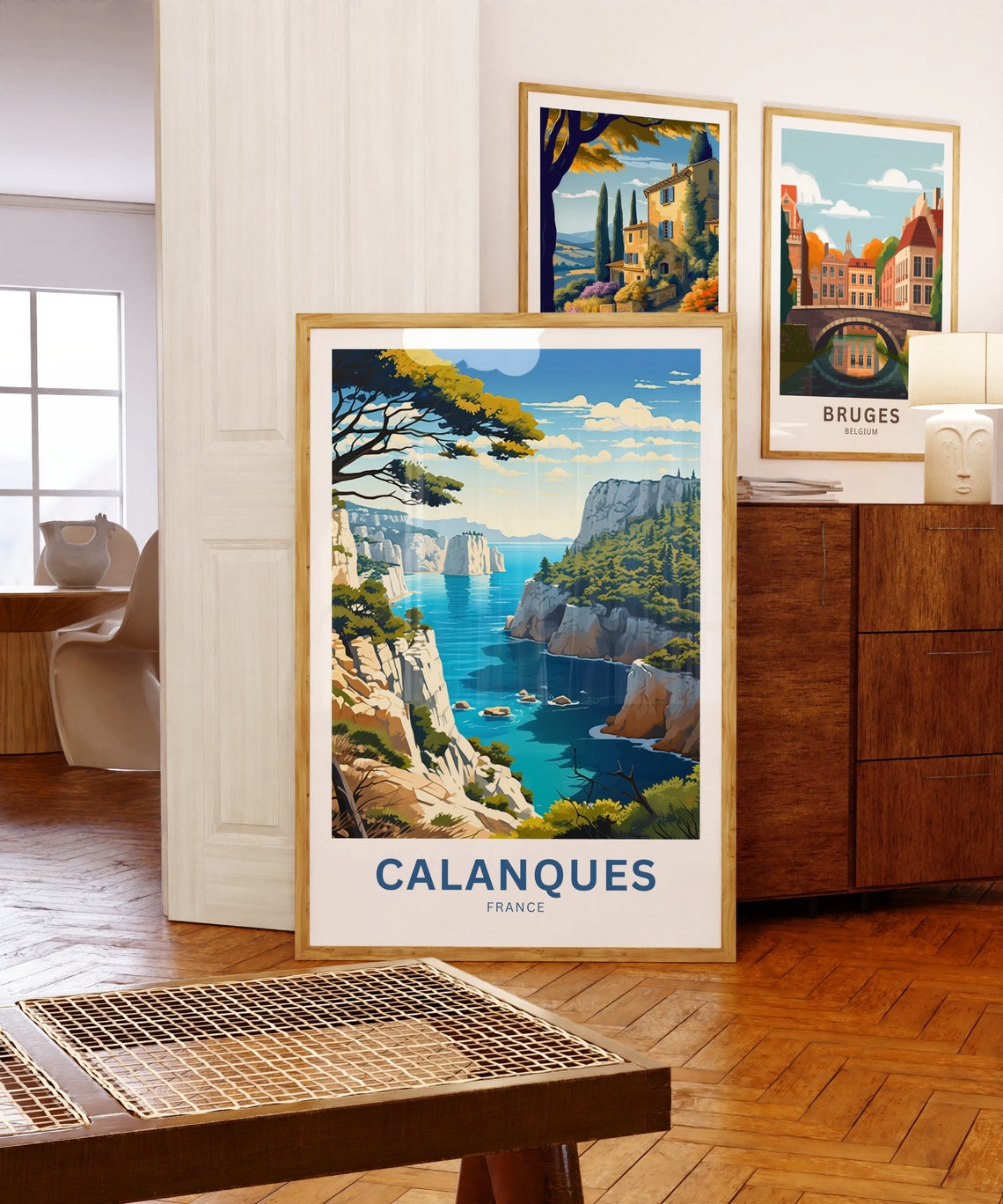 Personalized Calanques France Azure Sea Rock Cliffs Travel Poster - Image 5