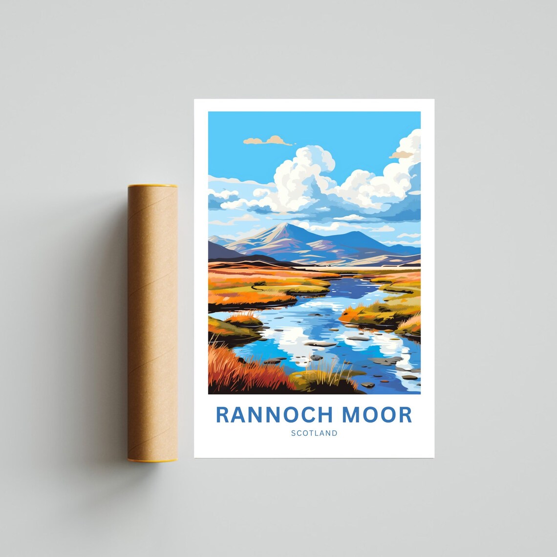 Rannoch Moor Scotland Autumn Moorland Personalized Travel Poster - Image 4