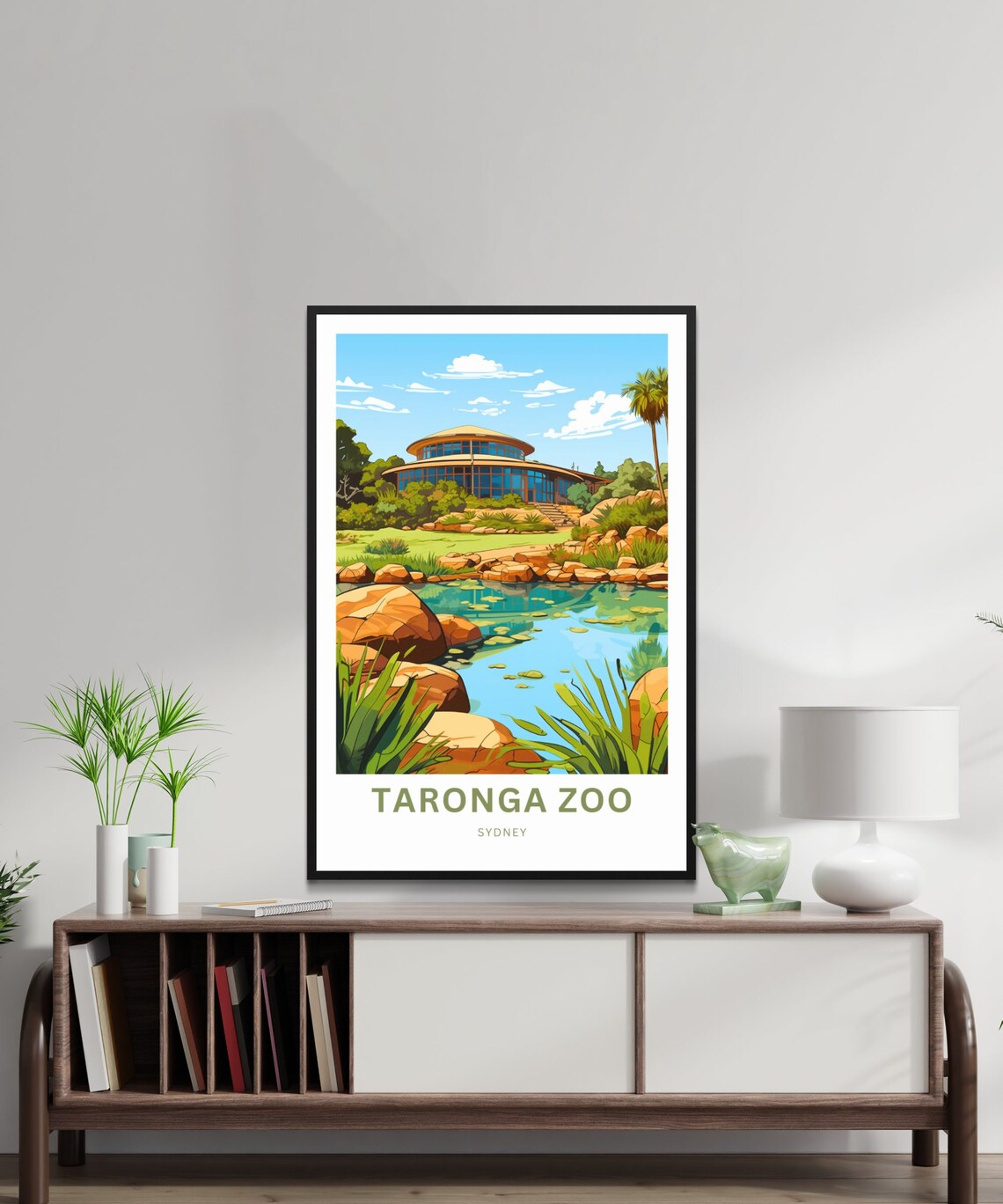 Taronga Zoo Sydney Personalized Pond Pavilion Gardens Travel Poster - Image 2