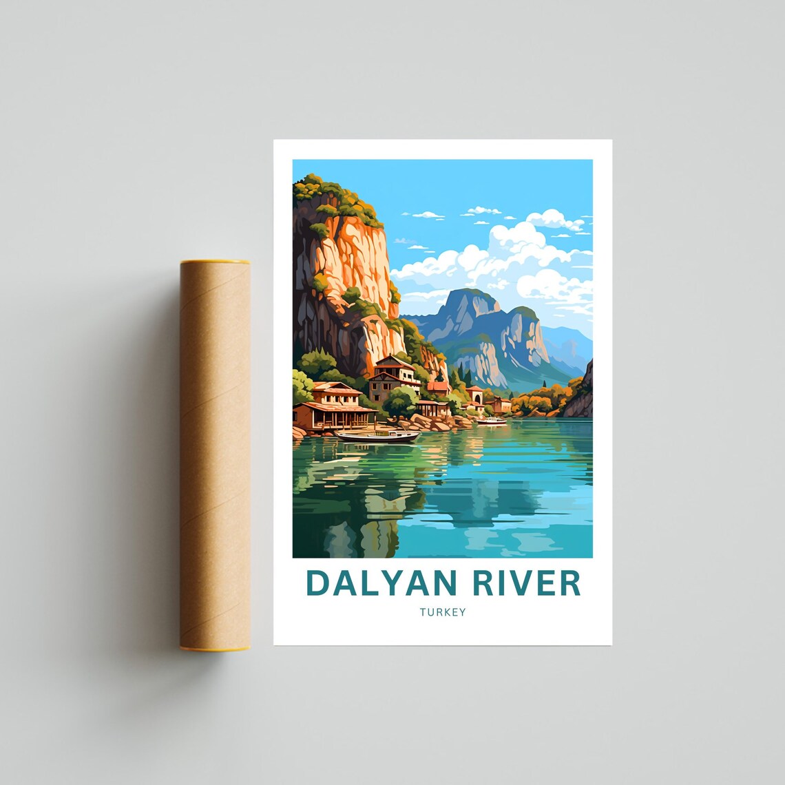 Personalized Dalyan River Travel Poster, Turkey - Image 4