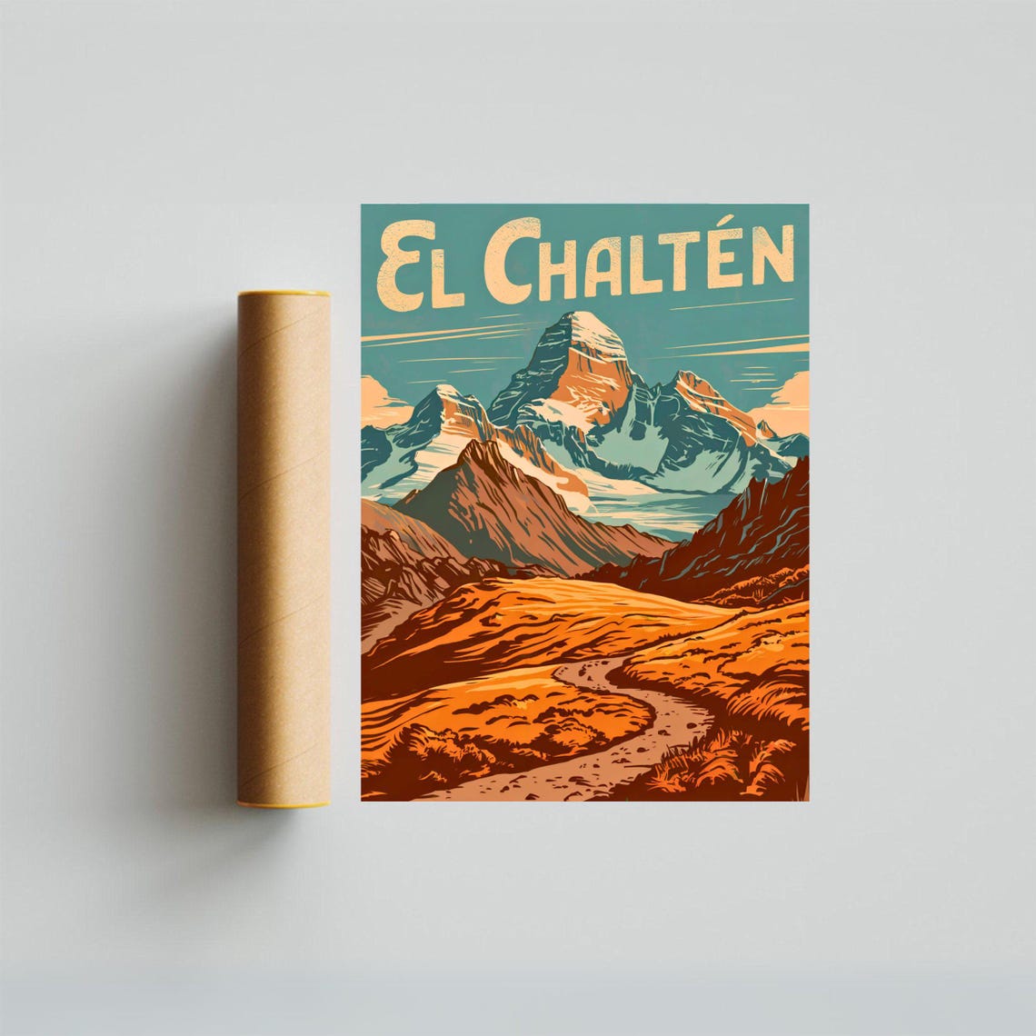 El Chaltn Vintage Travel Poster El Chalten Print Argentina Wall Art Framed Present Gift Argentina Present - Image 2