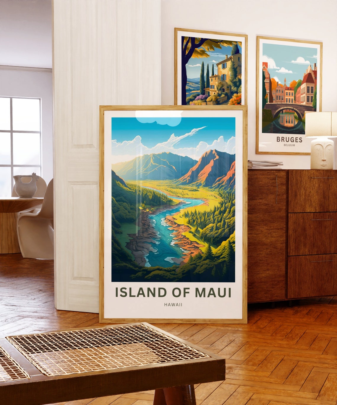 Personalized Island of Maui Hawaii Lush Valley Travel Poster - Image 5