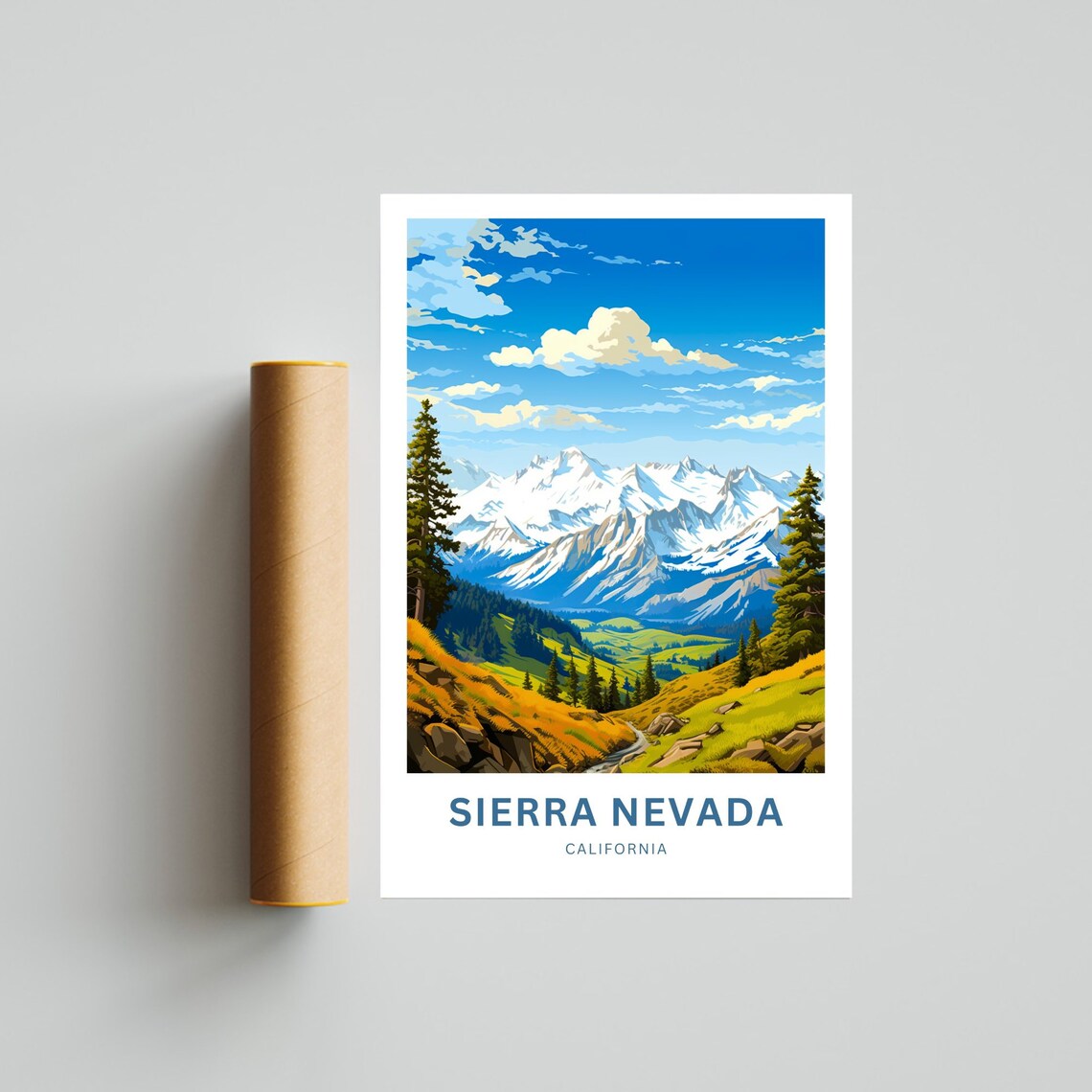 Sierra Nevada Travel Poster, California Wall Art - Image 4