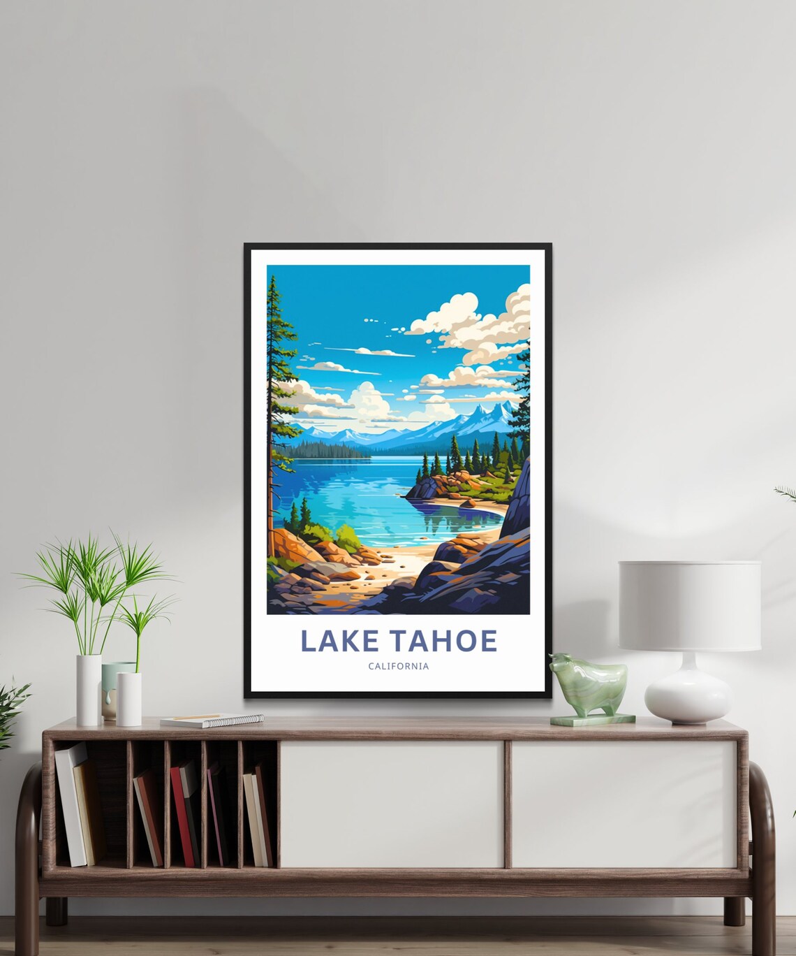 Personalized Lake Tahoe Travel Poster, California - Image 2