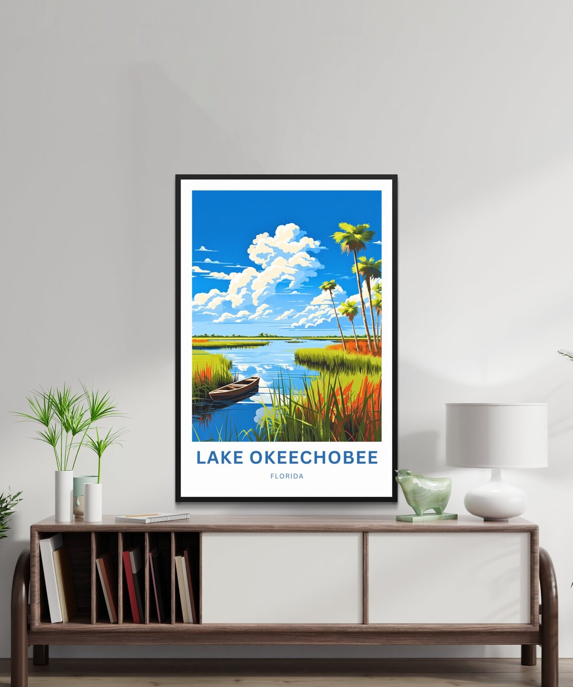 Lake Okeechobee Travel Poster, Florida Wall Art - Image 2