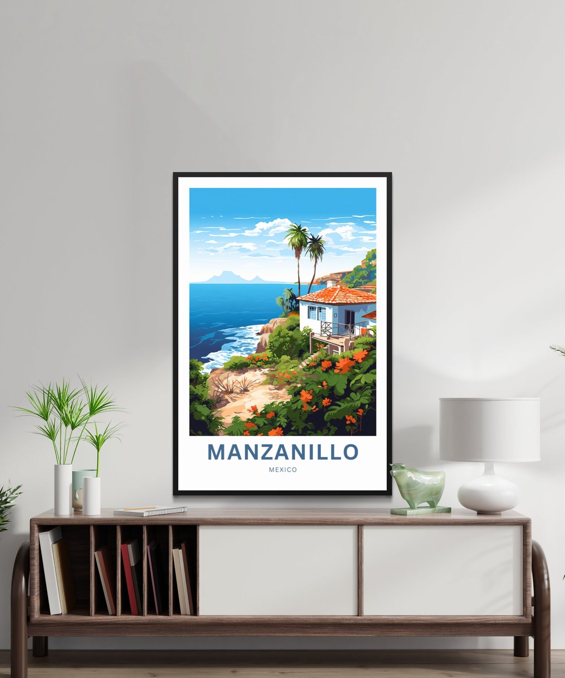 Personalized Manzanillo Travel Print Manzanillo Poster Mexico Wall Art Framed Present Gift Mexico Present - Image 2