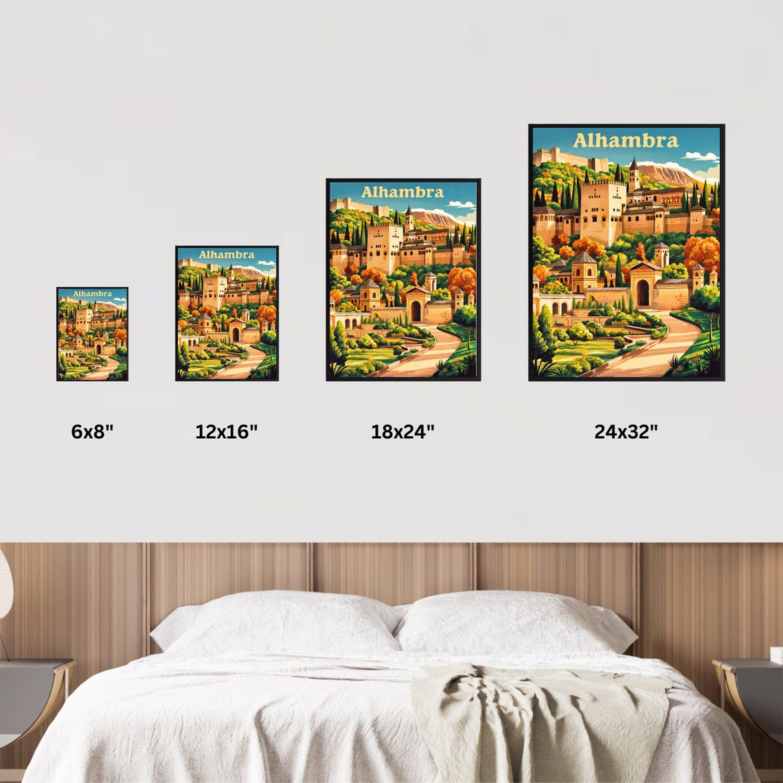 Alhambra Granada Vintage Palace Gardens Moorish Architecture Poster - Image 3