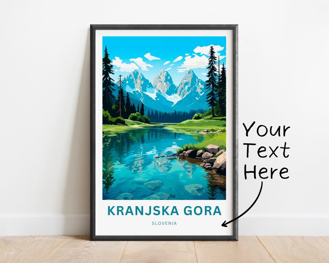 Personalized Kranjska Gora Slovenia Mountain Lake Travel Poster