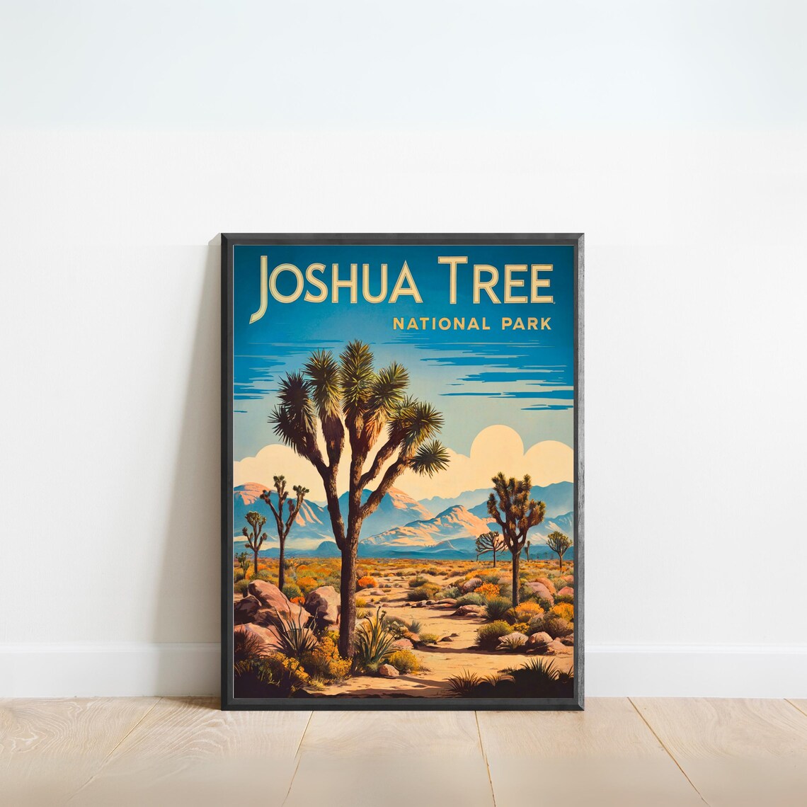 Joshua Tree Vintage Travel Poster, California Art Print