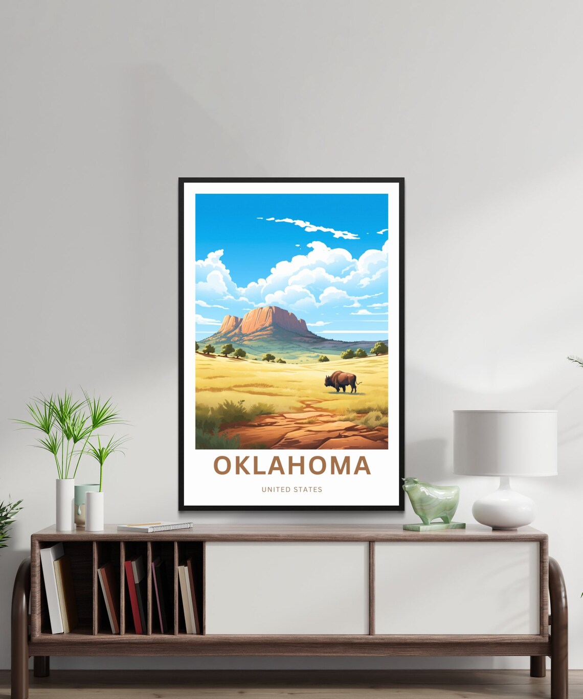 Oklahoma Travel Poster, United States Wall Art - Image 2