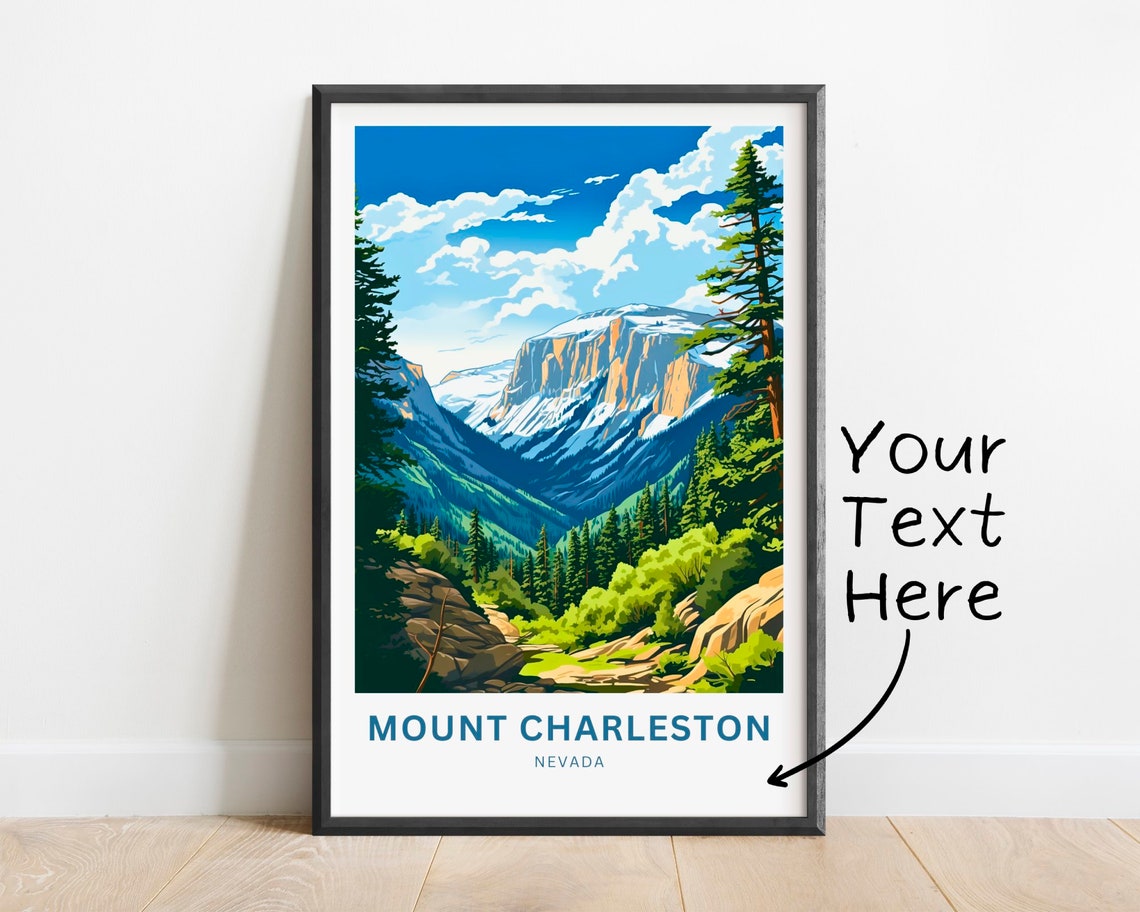 Personalized Mount Charleston Nevada Alpine Cirque Valley View Poster