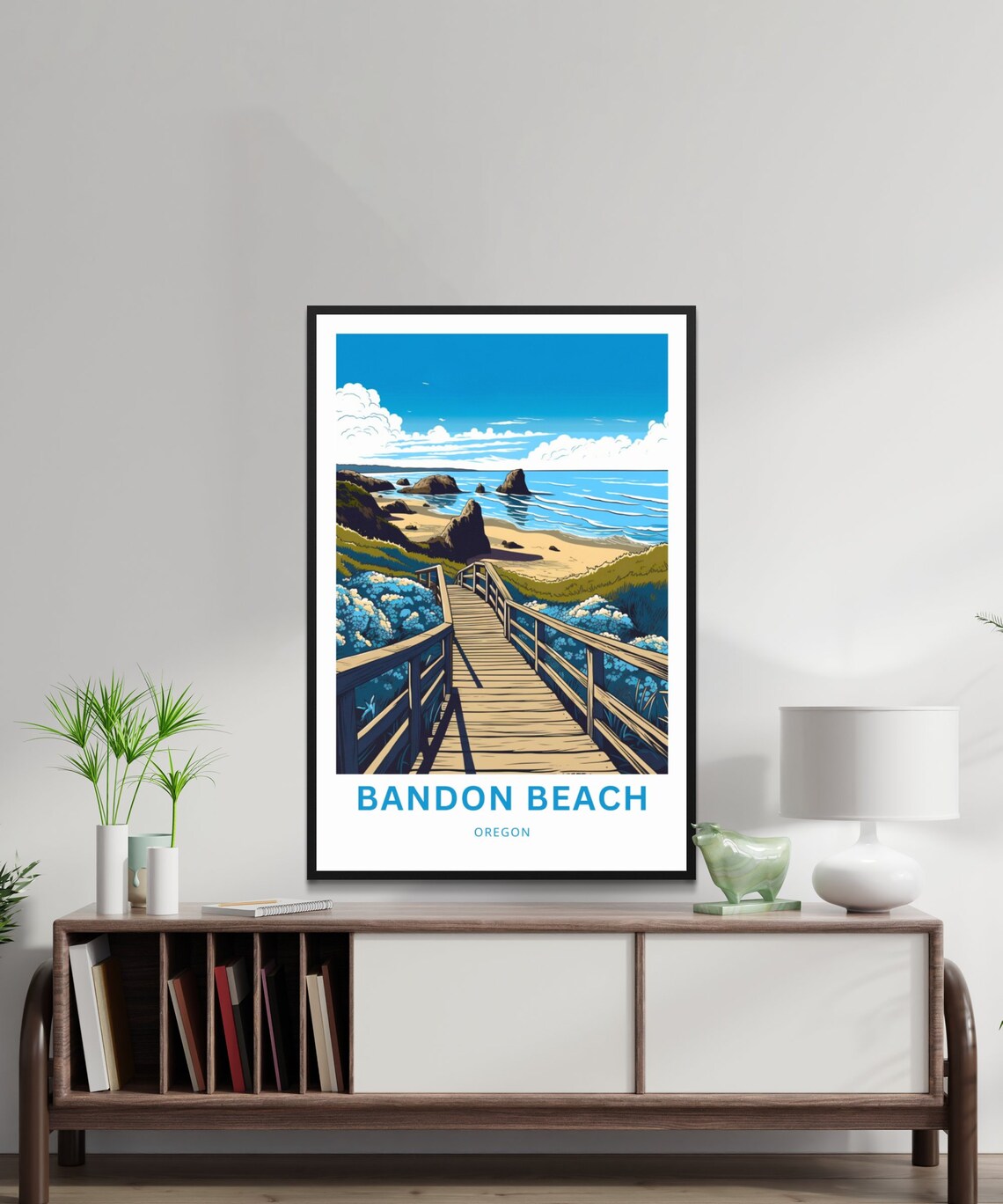Personalized Bandon Beach Travel Poster, Oregon - Image 2