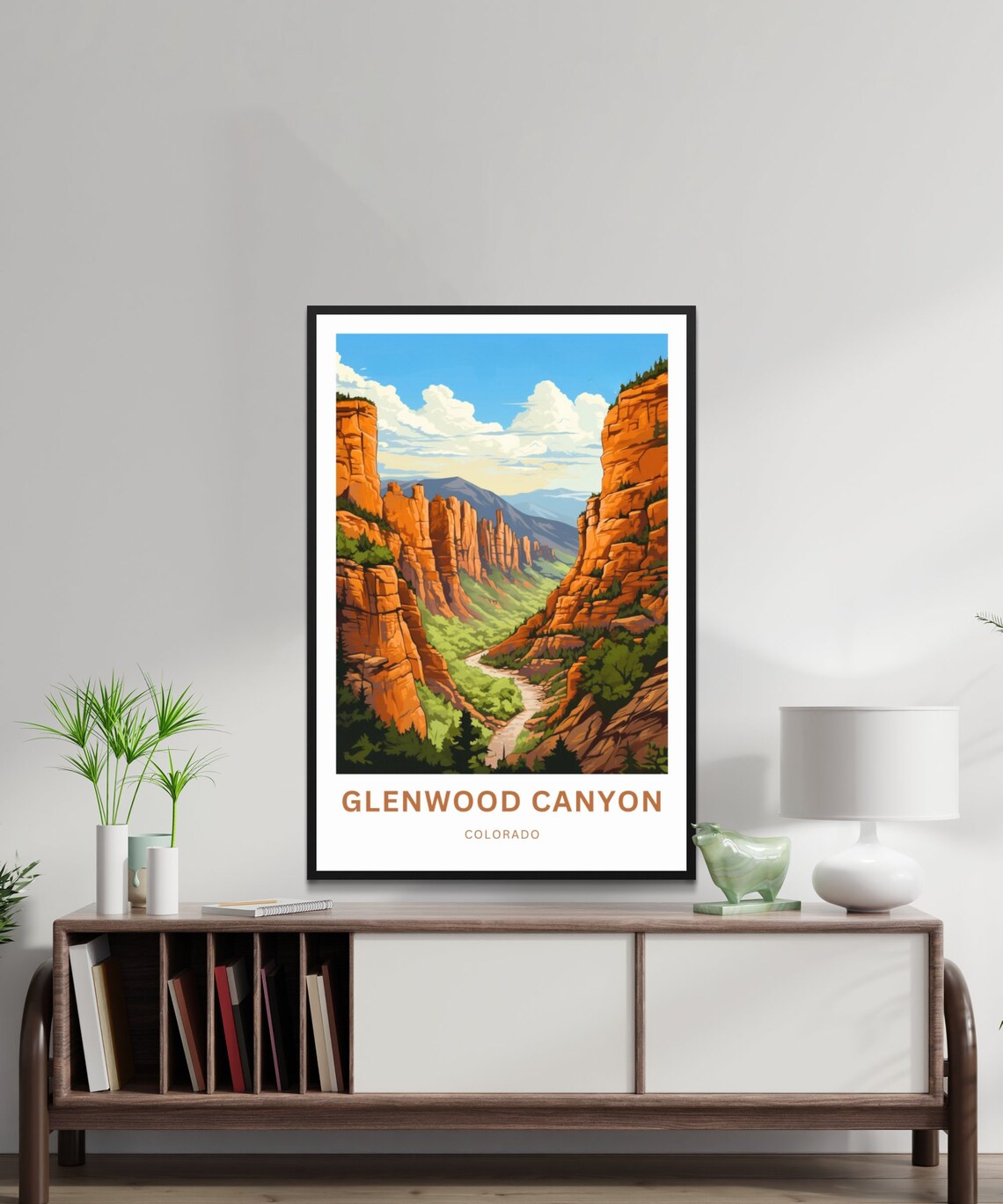 Personalized Glenwood Canyon Colorado Red Spires Custom Travel Poster - Image 2