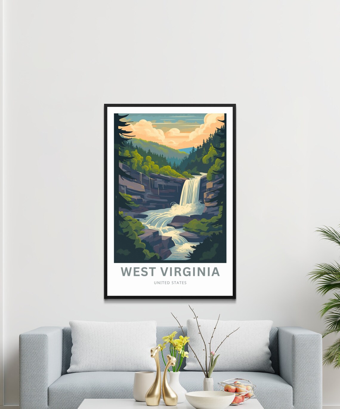 West Virginia Travel Print United States Gift Poster - Image 2