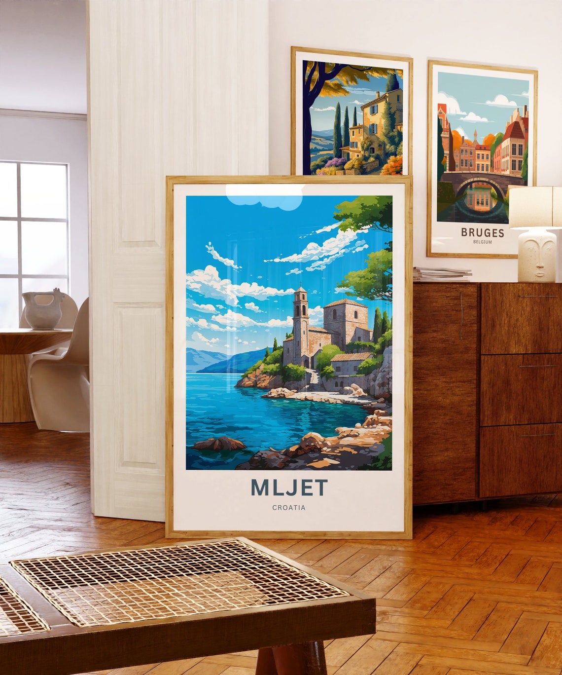 Mljet Croatia Island Church Rocky Coast Retro Travel Poster Art - Image 5