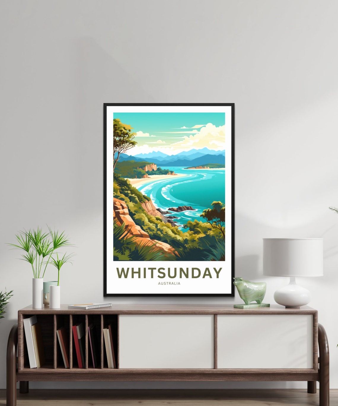 Personalized Whitsunday Australia Bay Scenic View Travel Poster - Image 2