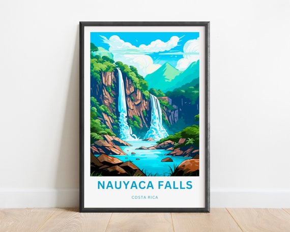 Nauyaca Travel Print Nauyaca Poster Costa Rica Wall Art Framed Present Gift Costa Rica Present