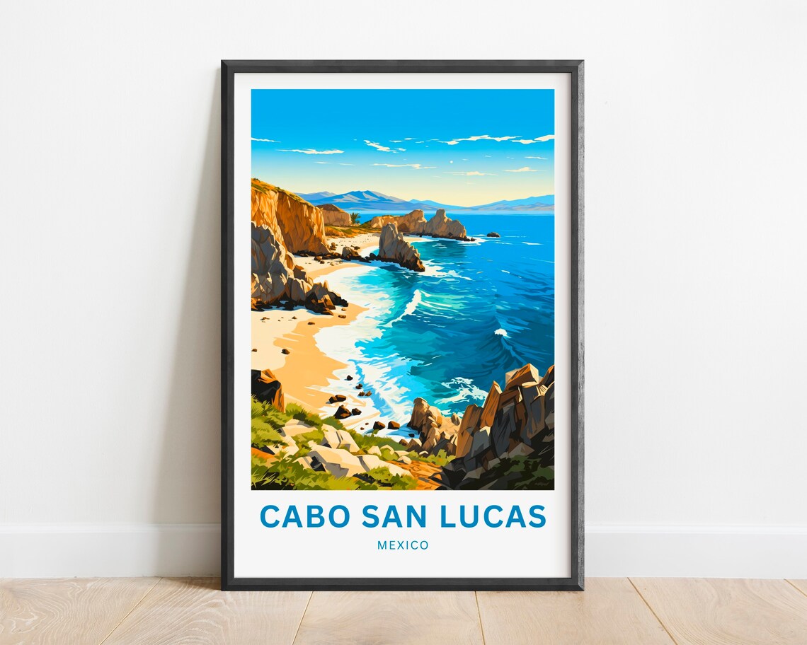 Cabo San Lucas Travel Poster, Baja California