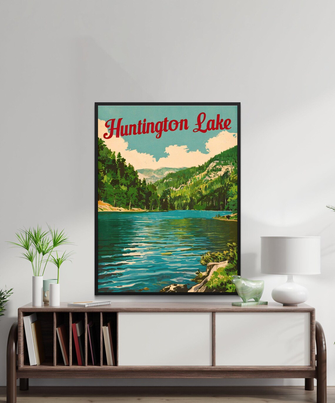 Huntington Lake California Pine Forest Alpine Lake Travel Poster - Image 2