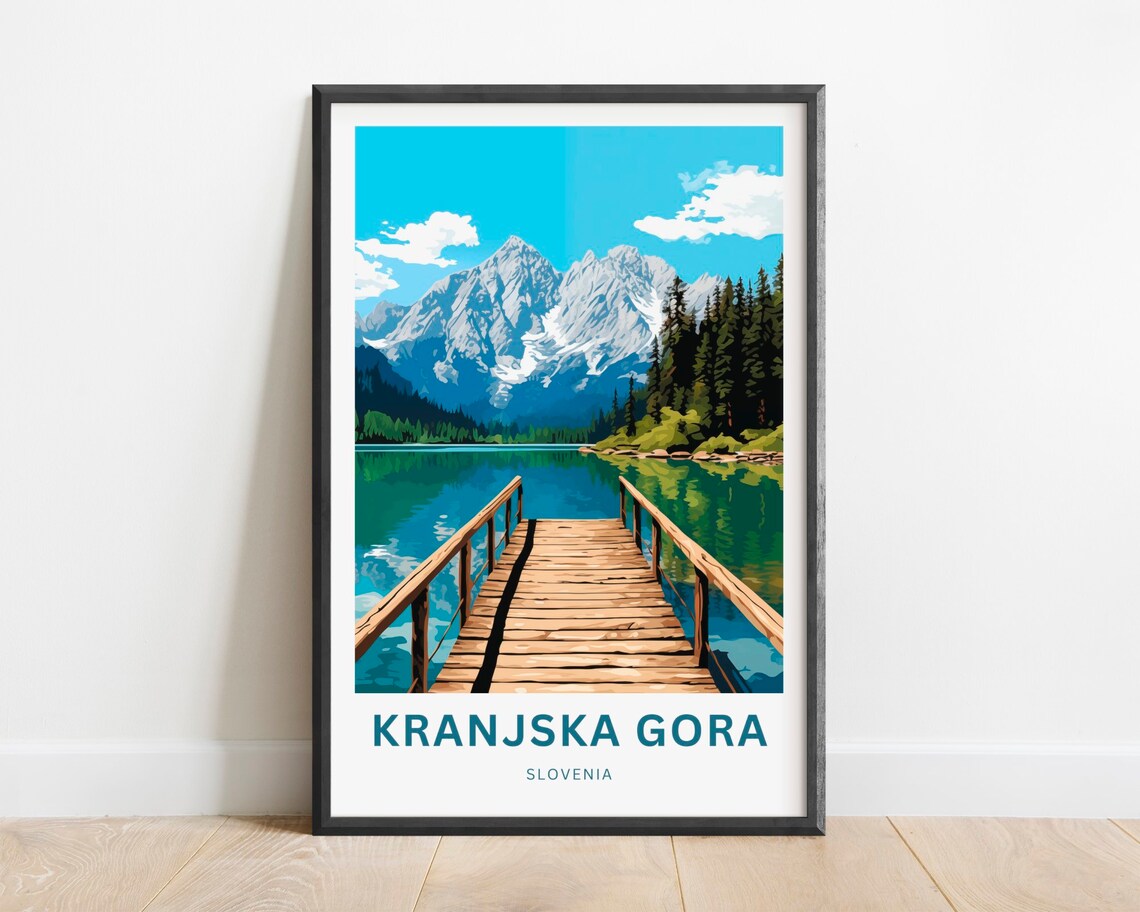 Kranjska Gora Travel Poster, Slovenia Wall Art