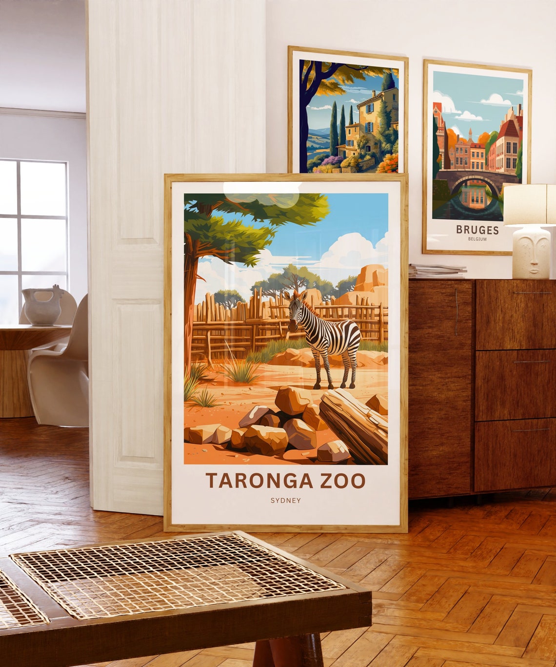 Taronga Zoo Sydney Personalized Zebra Savannah Pen Travel Poster - Image 5