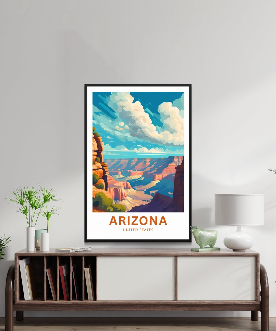 Arizona Grand Canyon Red Rock Desert Landscape Travel Poster - Image 2