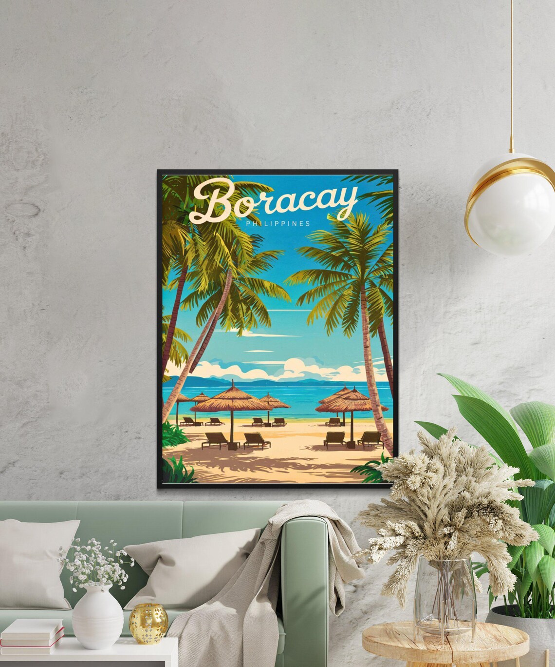 Boracay Vintage Travel Poster, Philippines Travel Poster - Image 2