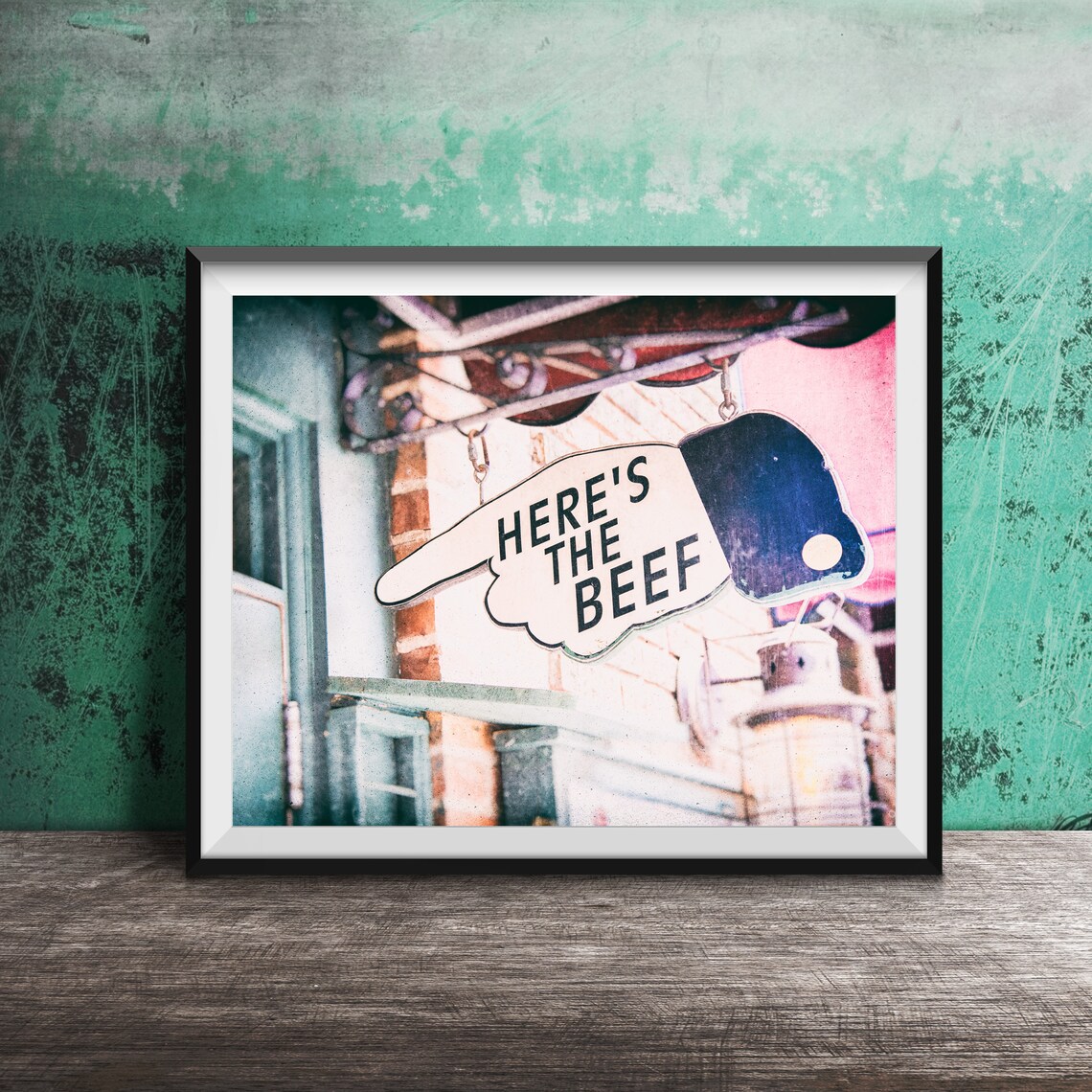 Heres The Beef Kitchen Dining Room Poster Print