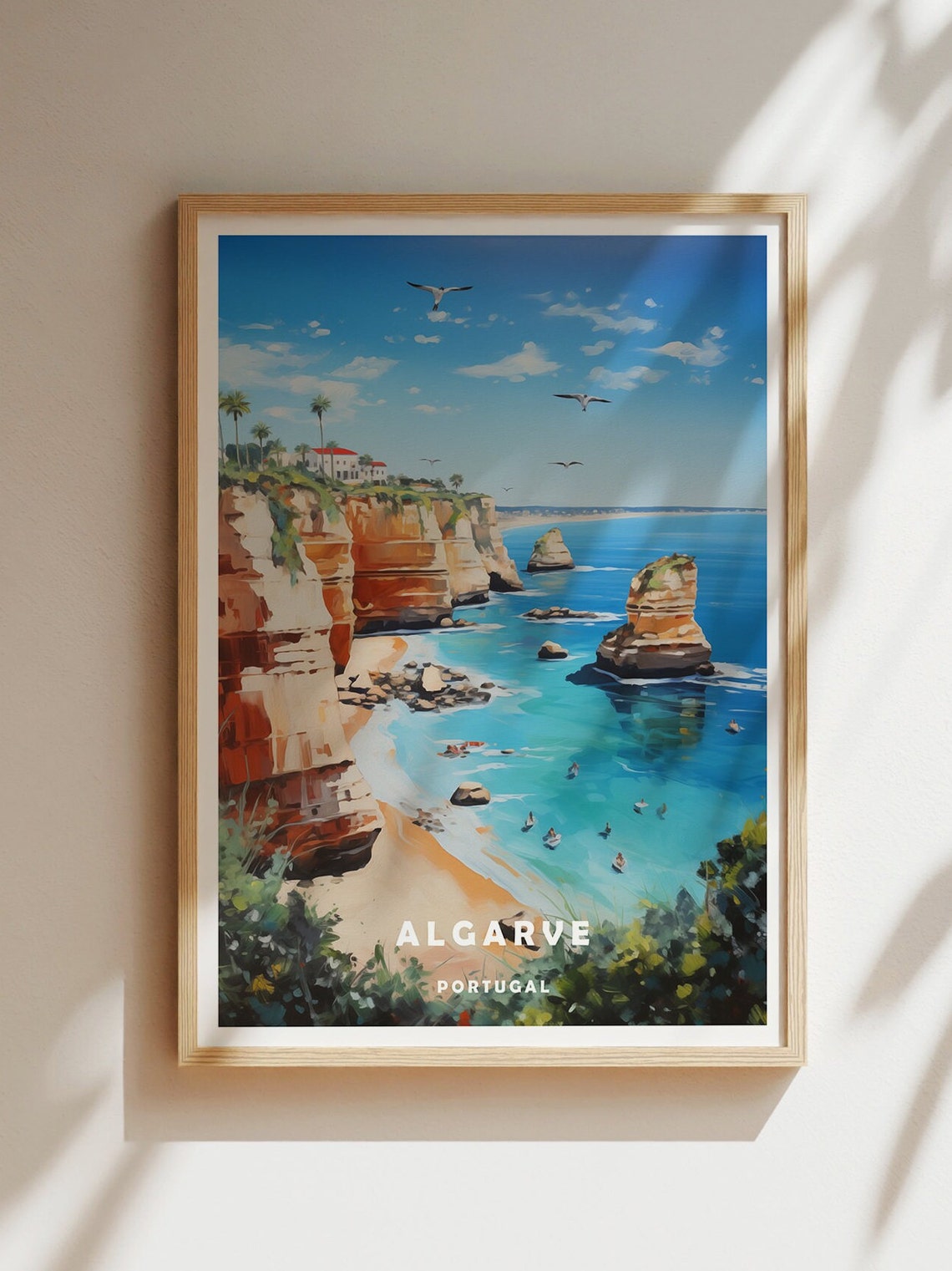 Algarve Travel Poster Algarve Print Algarve Wall Art Portugal Print Portugal Poster Portugal Wall Art Portugal Gift