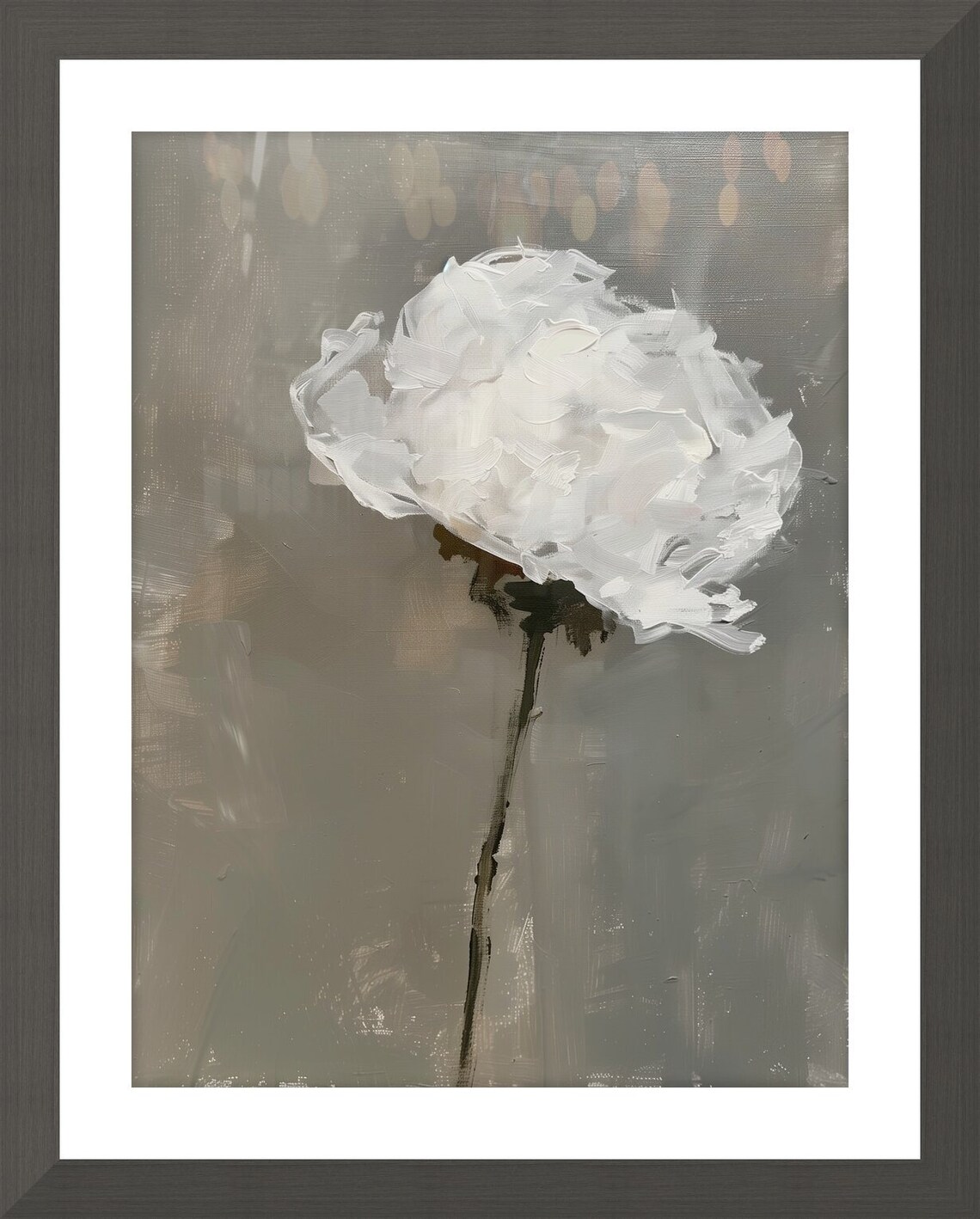 Soft White Flower Impressionist Floral Wall Decor - Image 3