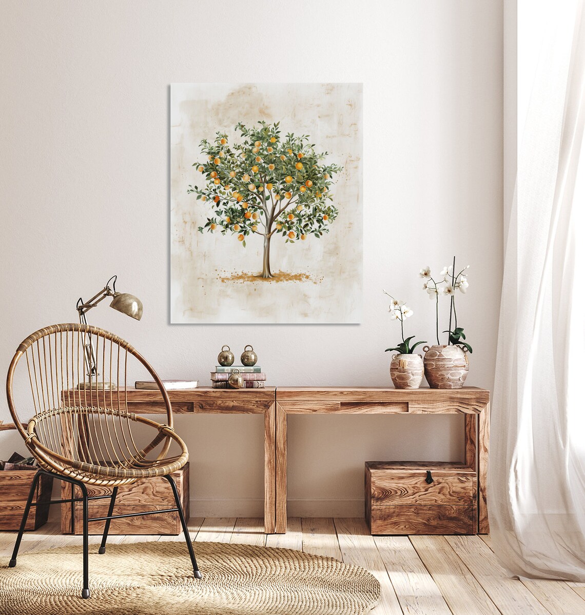 Orange Tree Watercolor Art Print, Kitchen Decor - Image 5