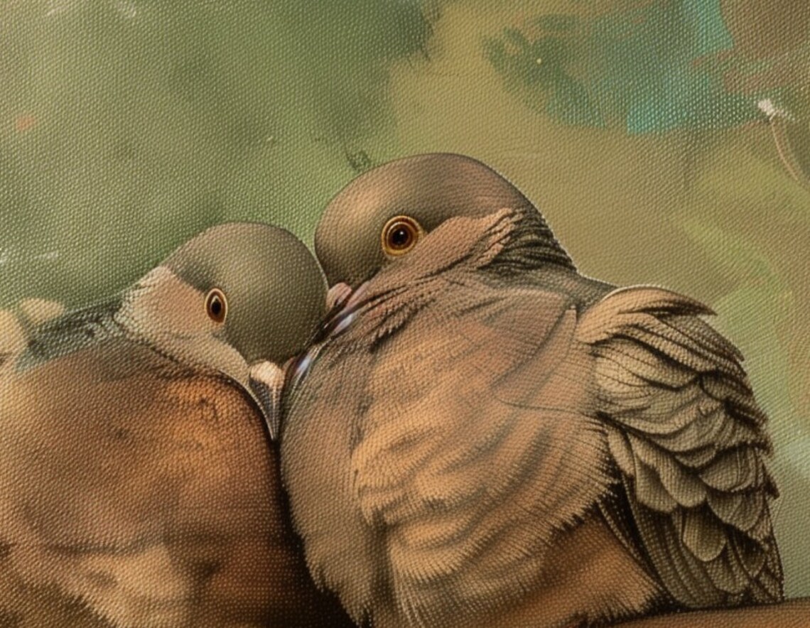 Mourning Doves True Love Birds, Vintage Art Print - Image 6
