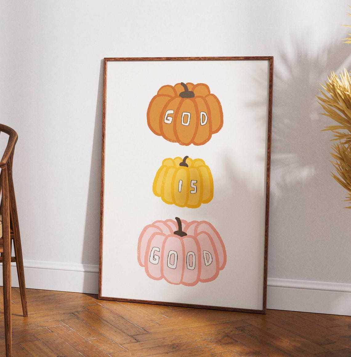 God Is Good Pumpkin Trio Fall Harvest Faith Home Decor Poster - Image 3