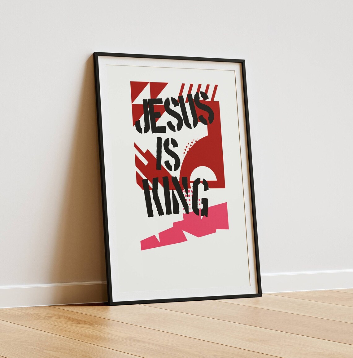Jesus Is King Vintage Christian Art Print - Image 3
