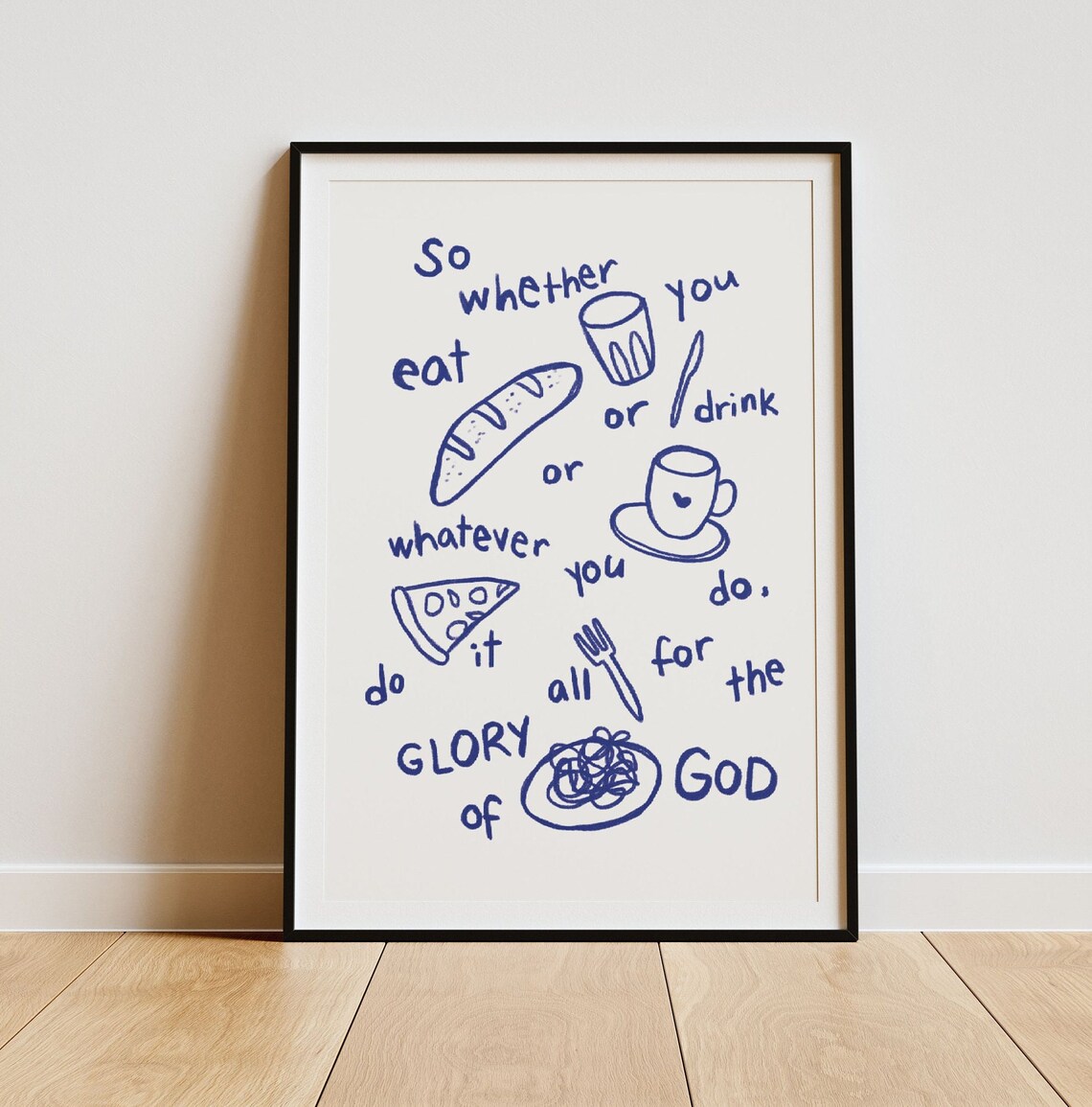 Corinthians Bible Verse Retro Poster, Christian Decor - Image 3
