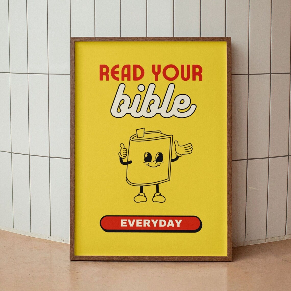 Read Your Bible Retro Christian Wall Art Print - Image 3
