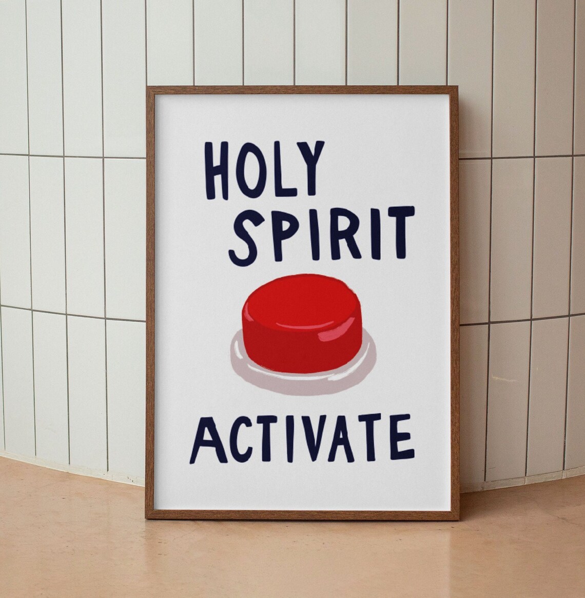 Holy Spirit Activate Christian Humor Art Print - Image 3