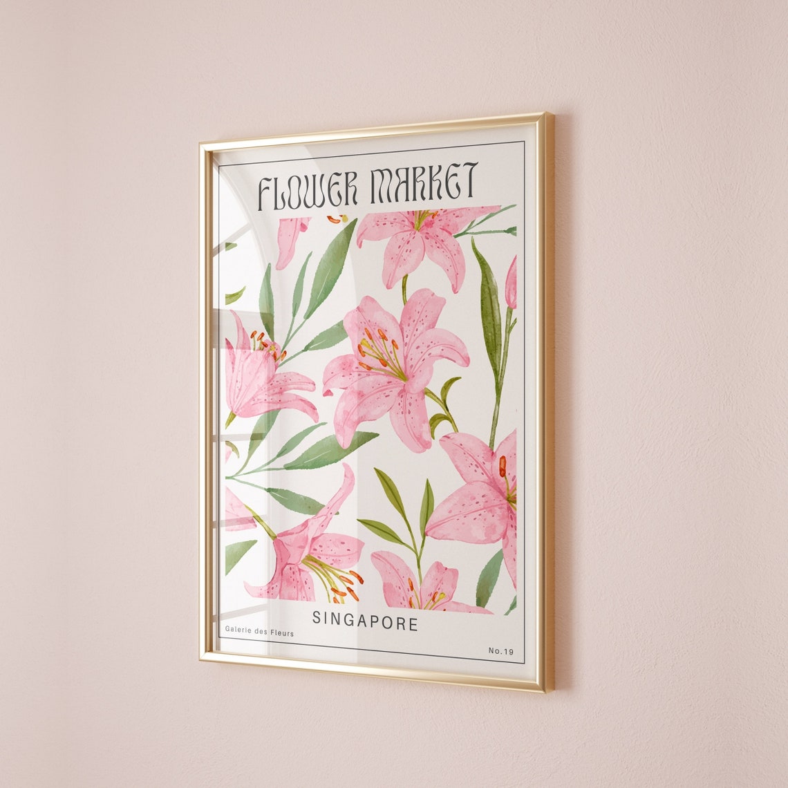 Flower Market Singapore Poster Vintage Botanical Wall Art Retro Flower Market Print Preppy Galerie Des Fleurs Print Instant - Image 2