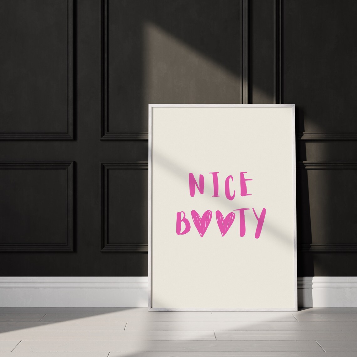 Nice Booty Bathroom Quote Art Print, Trendy Decor